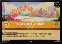 35/204 SUGAR RUSH SPEEDWAY FINISH LINE SUPER RARE DISNEY LORCANA CARD - Image 1