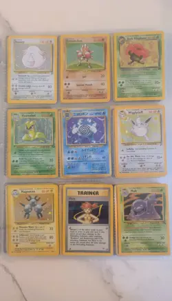 Pokemon Collection Binder Vintage Holos Rares WoTC Base Set Etc 108 cards. - Image 1