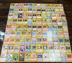 Pokemon vintage card lot 108 cards from 7 different vintage sets LP-NM - Image 1