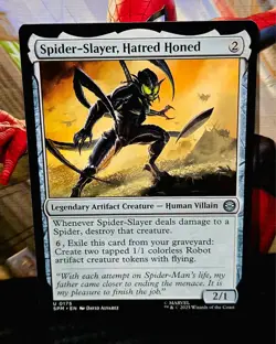 magic the gathering - Spider-Slayer, Hatred Honed - Legendary Artifact Creature - Image 1