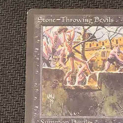 MTG Stone-Throwing "Devils" Magic the Gathering TCG Arabian Nights Dark LP - Image 2