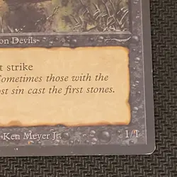 MTG Stone-Throwing "Devils" Magic the Gathering TCG Arabian Nights Dark LP - Image 5