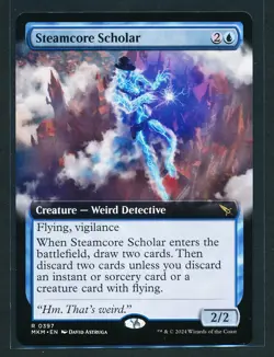 Steamcore Scholar - Extended Art - Magic MTG 2024 Murders at Karlov Manor - NM/M - Image 1