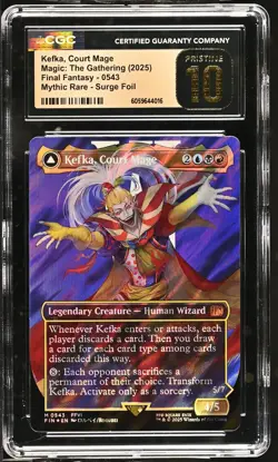 KEFKA, COURT MAGE Final Fantasy Borderless Surge Foil Mythic CGC 10 Pristine MTG - Image 1