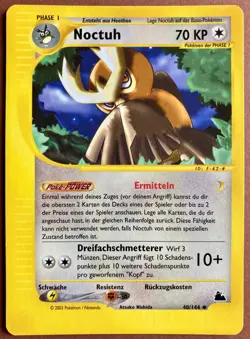 💥 Pokemon Skyridge * Noctuh * 40/144 Deutsch 2003 💥 Excellent ! - Image 1