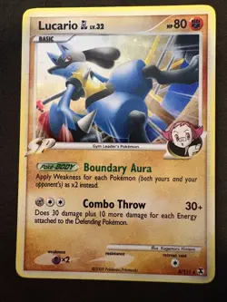 Lucario GL 8/111 Rising Rivals Holo Rare Pokemon Card NM - Image 1