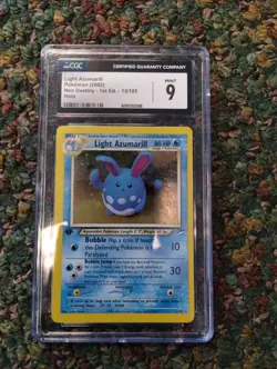 2002 Light Azumarill Pokemon Neo Destiny 1st Edition 13/105 Holo CGC 9 - Image 1
