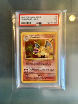 Charizard 4/102 PSA 5 EX 1999 Base Set Holo Pokemon WoTC Vintage English PSA 5 - Image 3