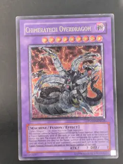 YUGIOH CHIMERATECH OVERDRAGON ULTIMATE RARE BAD CONDITION POTD-EN034 - Image 1