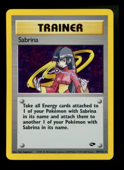 #2 Sabrina 20/132 Gym Challenge 2000 Holo Rare WOTC Pokemon Card TCG - Image 1