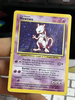 #3 Mewtwo 10/102 Base Set 1999 Holo Rare WOTC Pokemon Card TCG - Image 4
