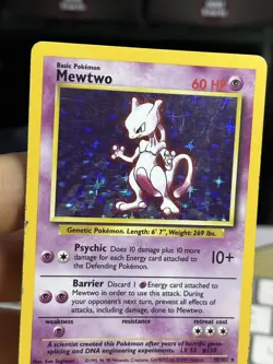 #3 Mewtwo 10/102 Base Set 1999 Holo Rare WOTC Pokemon Card TCG - Image 5