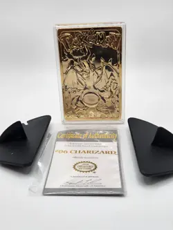 Pokemon 23K Gold Plated CHARIZARD Card 1999 Burger King Promo - Nintendo- Sealed - Image 1