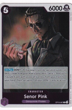 Senor Pink R OP10-067 Royal Blood One Piece Card Game CCG Japanese NM - Image 1