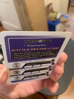 Pokemon E Reader Ruby 2003 Battle Record Card - Freezing Ray NM - Image 5