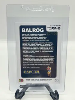 Street Fighter 2: Champion Edition PSA-15 Promo Card BALROG Blue Camo 90/100 - Image 2