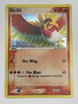 Ho-Oh 1/17 2007 Pop Series 5 Promo Holo Rare Pokemon Card LP - Image 1
