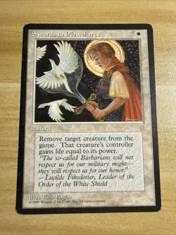 Swords to Plowshares 1995 Ice Age Magic The Gathering MTG Lightly Played - LP - Image 1