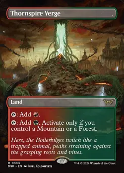 1x Thornspire Verge - Extended Art NM Eng MTG - Duskmourn: House of Horror - Image 1