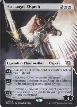 MTG Archangel Elspeth (Borderless) (320) | NM | March of the Machine {MOM} - Image 1