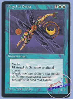 Serra Angel Spanish Mtg MISPRINT. Printed with Time Elemental picture (LP-) - Image 1