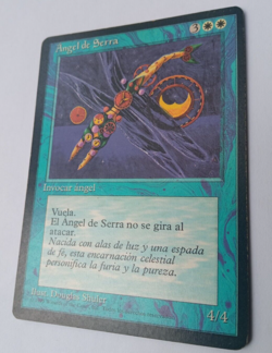 Serra Angel Spanish Mtg MISPRINT. Printed with Time Elemental picture (LP-) - Image 3