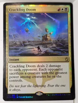 Crackling Doom - FOIL - Prerelease Promo - Magic the Gathering MTG Nice! - Image 1