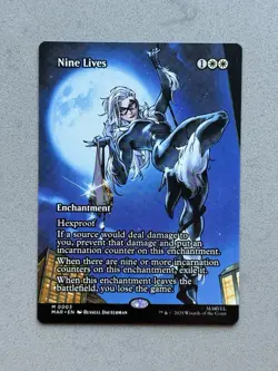 Nine Lives #03 Borderless - MTG Marvel Spider-Man Regular Cat Woman - NM / Mint - Image 1