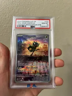 PSA 10 2024 POKEMON SVP EN-SV BLACK STAR PROMO #123 TEAL MASK OGERPON TWM ETB - Image 1
