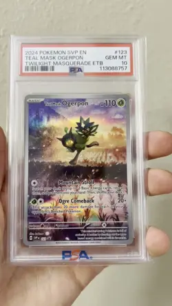PSA 10 2024 POKEMON SVP EN-SV BLACK STAR PROMO #123 TEAL MASK OGERPON TWM ETB - Image 2