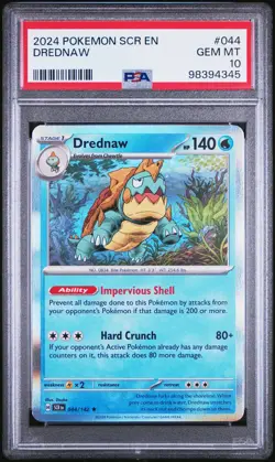 2024 POKEMON SCR EN-STELLAR CROWN #044 DREDNAW PSA 10 - Image 1