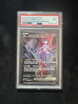 Pokemon TCG Team Rocket's Mewtwo EX Destined Rivals 231/182 - PSA 9 - Image 1