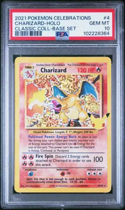 2021 POKEMON CELEBRATIONS CLASSIC COLLECTION #4 CHARIZARD-HOLO PSA 10 - Image 1