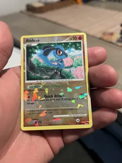 2008 Pokemon TCG Riolu POP Series 8 16/17 Cracked Ice Holo - Image 1