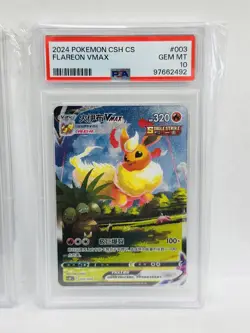 Pokemon JOLTEON 009 + Flareon 003 VMAX Alt. Full Art 2024 CSH Chinese - PSA 10 - Image 4