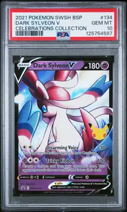 PSA 10 Dark Sylveon SWSH134 Pokemon Celebrations Exclusive Promo Alt Art - Image 1