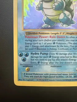 Blastoise 2/102 Holo Pokemon Base Set 1999 Shadowless Unlimited - Image 4