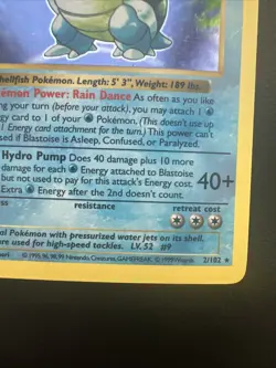 Blastoise 2/102 Holo Pokemon Base Set 1999 Shadowless Unlimited - Image 5
