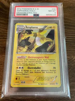 2012 Black & White Dragons Exalted Ampharos #40 Holo PSA 8 NM-MT Pokemon TCG - Image 1