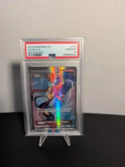 Pokemon TCG Skyla Trainer Full Art Ultra Rare Card 122/122 XY Breakpoint PSA 10 - Image 1