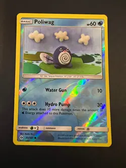 Poliwag 30/149 Pokemon TCG Sm Base Set Reverse Holo Card (Light Play) LP - Image 1