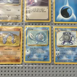 Vintage 90s Pokemon Lot Of 9 Cards Base Set 1999 WOTC Poliwhirl Charmander More - Image 5