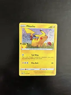 Pokemon 25th Anniversary Pikachu General Mills Cereal Card - Image 1