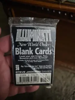 INWO Illuminati New World Order CCG Blank Cards Booster Pack New Sealed - Image 1