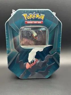 Pokemon TCG Darkrai Collector Tin! 3 Booster Packs & 3 Foil Cards - Image 1