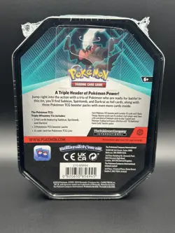 Pokemon TCG Darkrai Collector Tin! 3 Booster Packs & 3 Foil Cards - Image 2