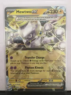 Mewtwo ex 058/182 Near Mint Condition Card Pokemon TCG! Read The Description! - Image 1