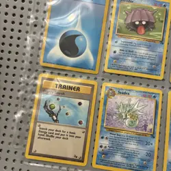 Vintage Pokemon Cards Lot Fossil Base Set 1999 Wizards Of The Coast Binder Page - Image 5