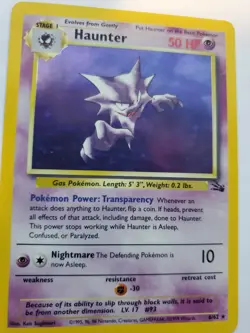 Haunter Fossil Holo Pokemon Card Base WOTC - Image 1