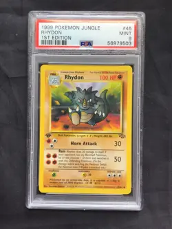 Pokemon Cards: Jungle 1st Edition Uncommon: Rhydon 45/64 PSA 9 - Image 2